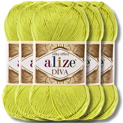 Obrázok produktu pre Alize 5x 100 g vlna Diva, jednofarebná, na háčkovanie a pletenie (109)