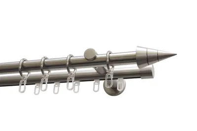 Produktbild von GARDINIA 2-Lauf Kegel Ø 20 Mm Edelstahl-Optik 200 cm