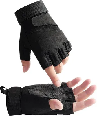 Produktbild von Famanu Fitnesshandschuhe Schwarz - Atmungsaktive, rutschfeste Sporthandschuhe für Krafttraining und Fitness
