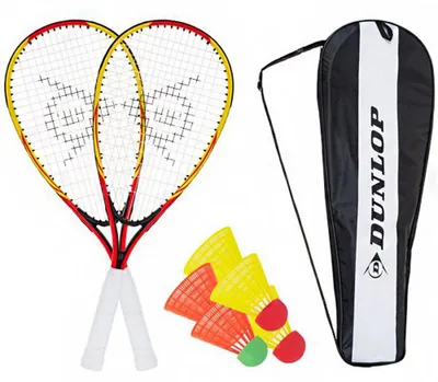 Produktbild von Dunlop - Schläger-Set "Speed Badminton" MR2342 (Einheitsgröße) (Rot/Gelb)