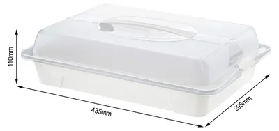 Zdjęcie produktu dla Maselniczka imprezowa - biała - plastikowa - 44 x 30 cm - z uchwytem do przenoszenia