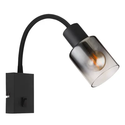 Produktbild von GLOBO 54308W HUBERTUS Wandleuchte Metall schwarz matt, 1x E14