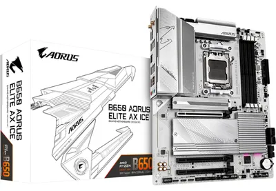 Zdjęcie produktu dla Gigabyte MB GBT AMD AM5 B650 A ELITE AX ICE - AMD Sockel AM5 (Ryzen Zen4) - ATX
