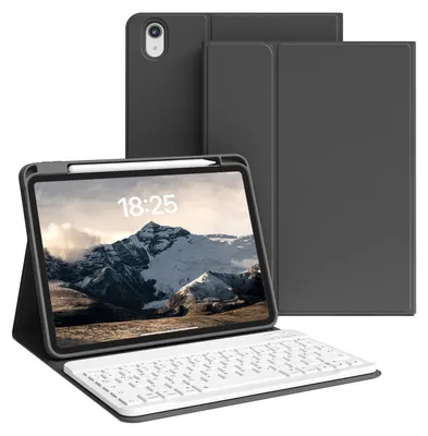 Image de Coque avec clavier pour iPad A16, modèles 11 et 10, générations 2025 et 2022, couleur noire