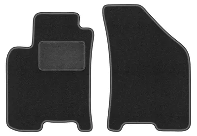 Imagen del producto de Alfombrillas delanteras de moqueta para Daewoo Nubira 1997-2012 (sedán/familiar) – 2 piezas, gris grafito, a medida – Wielganizator LUX