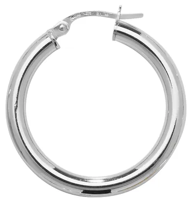 Produktbild von 9 Karat (375) Weißgold Damen - Paar Creolen - 20mm; WJS13962
