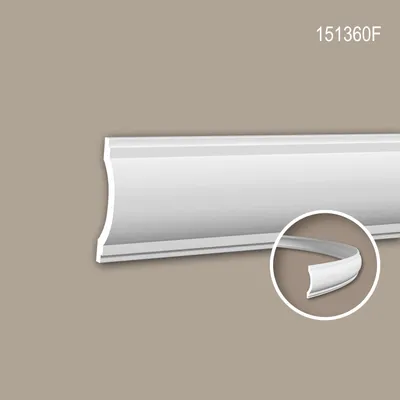 Produktbild von PROFHOME 151360F flexible Wand- und Friesleiste Stuckleiste Zierleiste 2 m