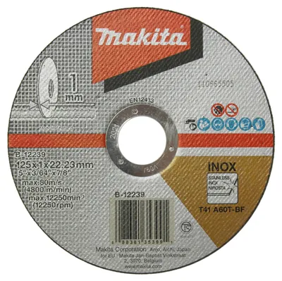 Image de Makita - Disque de coupe - pour inox - 10 pièces - 125 mm - Grain  A60T
