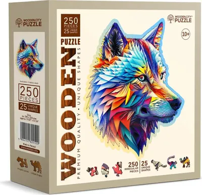 Produktbild von Wooden City Holz Puzzles Classy Wolf