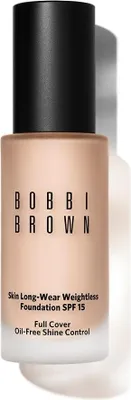 Produktbild von Bobbi Brown Skin Long-Wear Weightless Foundation SPF 15, Flasche, Creme, Feuchtigkeitsspendend, Licht, Gelb, Beige