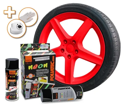 Produktbild von Foliatec Sprühfolie Auto Felgenfolie Sprüh Lack Set, Abziehbar, Gute Deckkraft,