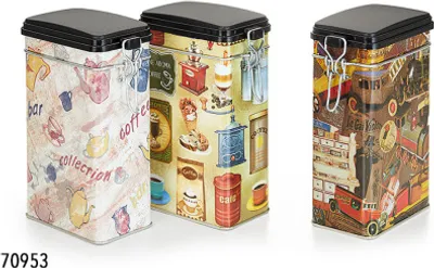 Produktbild von Cha Cult Dose Sandrine 250g, mit Bügelverschluss 165 x 95 x 60mm, sortiert, 1 Stück Lieferumfang