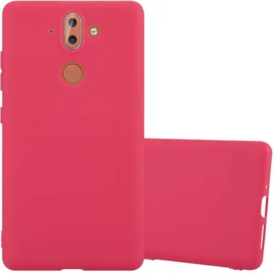 Produktbild von Cadorabo Hülle für Nokia 8 Sirocco Schutzhülle in Rot Handyhülle TPU Silikon Etui Case Cover
