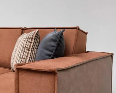 Produktbild von Ecksofa L form Polstersofa Stoffsofa Couch Braun Sofa Moderne Stoff