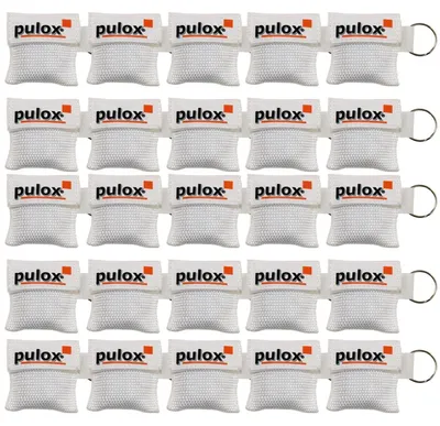 Produktbild von 25x Pulox - "RESPI-Key" Schlüsselanhänger Beatmungsmaske Weiss