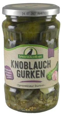 Produktbild von Spreewälder Knoblauchgurken von Spreewald-Rabe (370 ml Glas)