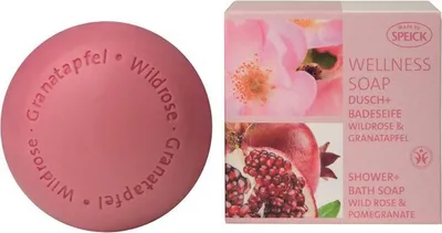 Produktbild von Speick Wellness Soap  Dusch- & Badeseife Wildrose & Granatapfel Bio, 200g