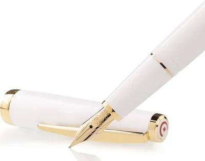 Produktbild von Cleo Skribent Classic Gold Patronen-Füllfederhalter, weiß, M-Feder
