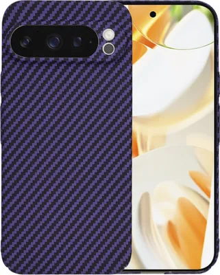 Produktbild von Techsuit Carbonite FiberShell Back Cover Hülle für Google Pixel 9 Pro - Lila