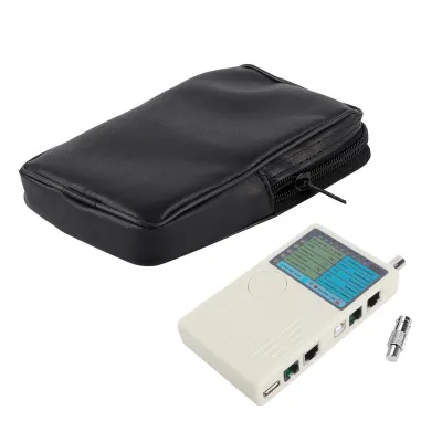 Zdjęcie produktu dla przenośny tester kabli sieciowych LAN 4 w 1 ze zdalnym sterowaniem, złączami RJ11, RJ45, USB i BNC dla kabli UTP i STP (tracker)