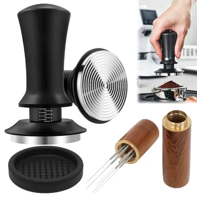 Espresso-Zubehörset 51 mm mit Tamper, Dosierer und Matte