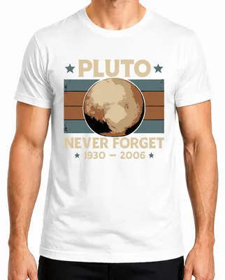 Produktbild von Pluto nie vergessen 1930 2006 Vintage Retro Weltraum Astronomie Herren T-Shirt, Weiß, XXL