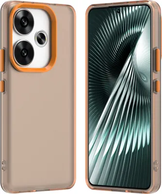 Produktbild von Handyhülle für Xiaomi Poco F6 5G Schlank Durchscheinend Matt Stoßfest Schutzhülle Orange