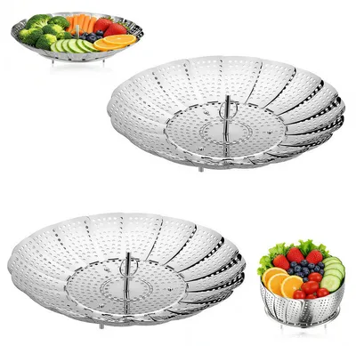 Productafbeelding van Set van 2 verstelbare dampkoren voor pot, 15-22,5 cm