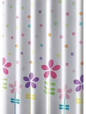Produktbild von Duschvorhang 180x180cm, Polyester, blumenfarben