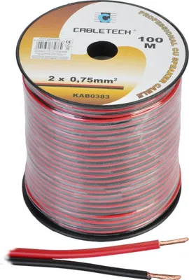 Zdjęcie produktu dla Kab0383 Kabel Glosnikowy 0,75Mm Czarno-Czerwony