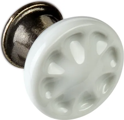 Produktbild von SOTECH Möbelknopf META Ø 33 mm Bronzeoptik / weiß Porzellanknopf SOTECH