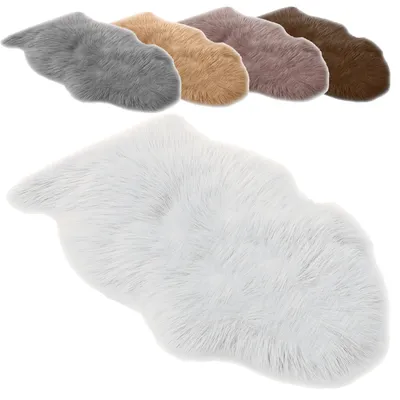 Produktbild von Echtes Lammfell 100cm Schaffell 100 % Naturfell – Flauschiger Sheepskin Teppich als Bettvorleger & Sitzfell