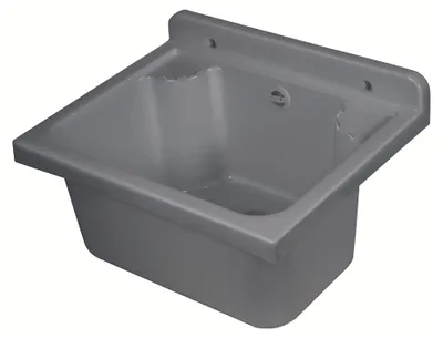 Obrázok produktu pre Omgoods – Umývadlo z polypropylénu s odtokom a montážnou súpravou – 42 x 34 x 21 cm