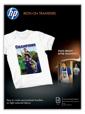 Obrázek produktu pro HP C6050A-A4 'HP Iron-On T-Shirt Transfers'(A4, 12 listů, 170 g/m2)