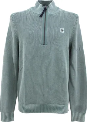 Produktbild von 33291 Lerros, ,  Herren Troyer Pullover Pulli Mock Zip, mittlerer Glattstrick, türkisgrün, 3XL