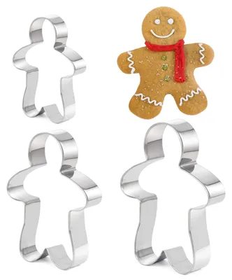 Produktbild von 3-teiliges Ausstechformen-Set aus Edelstahl für Lebkuchenmänner und Kekse
