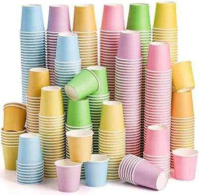 Produktbild von Nicunom 600 Stück 60 ml Pappbecher, kleine Badezimmer-Mundspülbecher, heiße und kalte Getränke-Trinkbecher, Mini-Pappbecher für Party