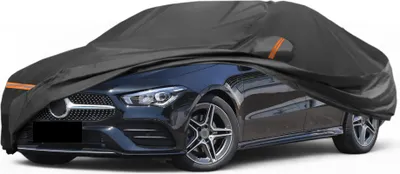 Produktbild von Autoabdeckung fš¹r Mercedes-Benz CLA-Klasse 2013-2023 PEVA Outdoor Vollabdeckung Wasserdicht Winddicht Sonne Regen Schnee Schutz mit Rei?verschluss fš¹r Beifahrertš¹r Schwarz