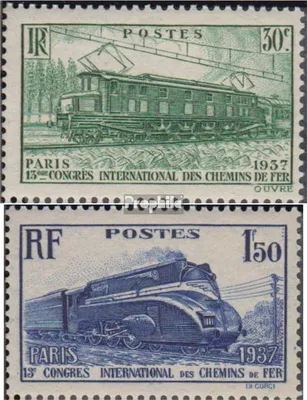 Produktbild von Briefmarken Frankreich 1937 Mi 345-346 (kompl.Ausg.) postfrisch Eisenbahnkongreß