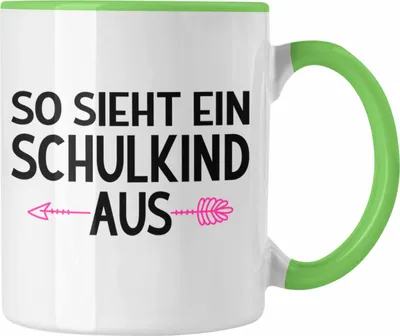 Produktbild von Trendation - Kita Abgängerin 2022 Einschulung Mädchen Geschenk Tasse Schulstart 1. Schultag Schuleinführung Schulanfang Geschenkidee Schulkind Lustig (Grün)