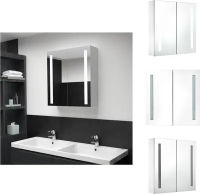 Produktbild von vidaXL LED-Spiegelschrank 60x14x62 cm -  Badezimmerwaschtische