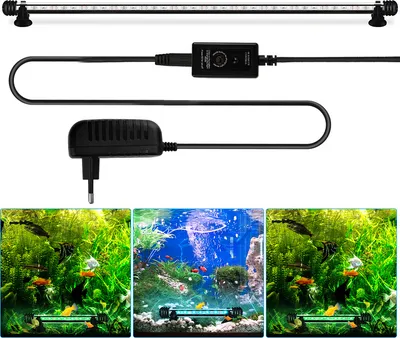 Produktbild von Peviasot 62cm LED Aquarium Beleuchtung Aquariumleuchte RGB Fisch Tank Strahler Schalentiere