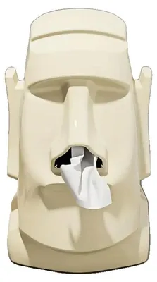Imagen del producto de Caja de pañuelos, diseño elegante, montaje sencillo, BLANCO