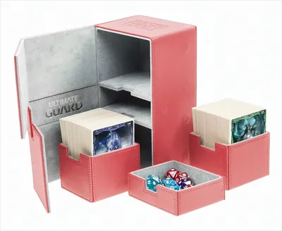 Produktbild von Ultimate Guard Twin Flip'n'Tray 200+ XenoSkin Rot