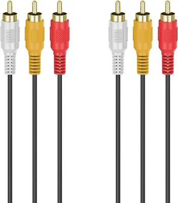 Produktbild von Hama 00305014, 3 x RCA, Männlich, 3 x RCA, Männlich, 3 m, Schwarz