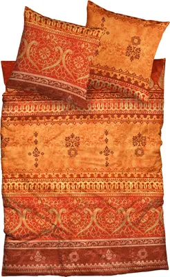 A top-down view of a bedding set including a duvet cover and two pillowcases, laid out flat on a white background.
