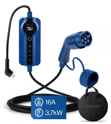Obrázok produktu pre Nabíjací kábel pre elektromobily, typ 2, výkon 3,7 kW, prúd 16 ampérov