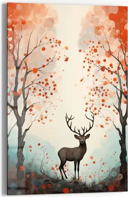 Produktbild von DEQOART Glasbild Echtglas 60x90 cm 'Mystische Begegnung' Wandbild Bild modern Deko
