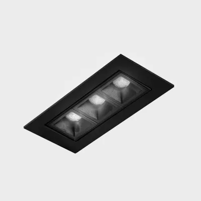 Zdjęcie produktu dla KOHL LIGHTING NSES TILT – oprawa do wbudowania z ramą 123 x 58 mm, czarna, 6 W, 45°, CRI 90, 4000 K, bez możliwości ściemniania