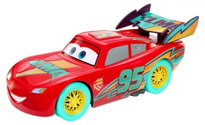 Produktbild von Disney Pixar Cars Rennen zur Feier Lightning McQueen mit Lichtern und Geräuschen, großes Spielfahrzeug, Fahrzeug, 3 Jahr(e), AAA, Kunststoff, Metall, Mehrfarbig